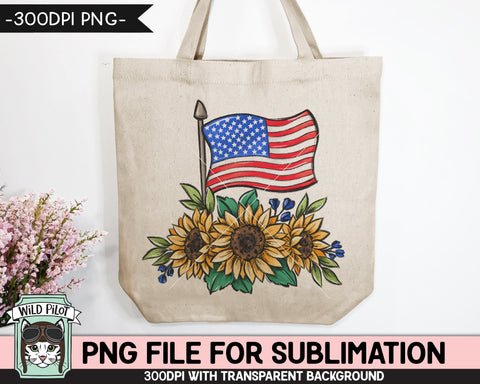 American Flag Sunflowers SUBLIMATION design PNG, July 4th Sunflower png, USA sublimation download, red white blue png, Patriotic Sublimation Sublimation Wild Pilot 