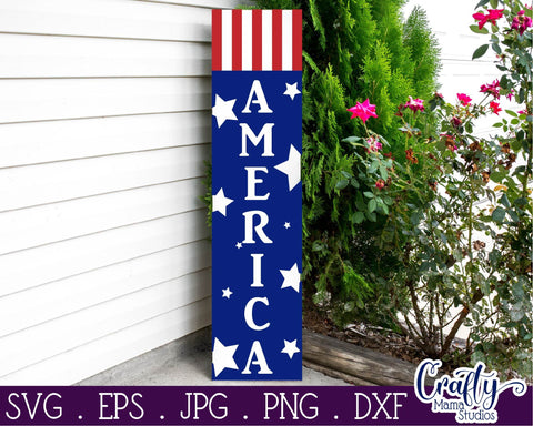 American Flag Svg - 4th of July - Fourth of July - 4th Of July Porch Sign - Porch Sign Bundle SVG Crafty Mama Studios 