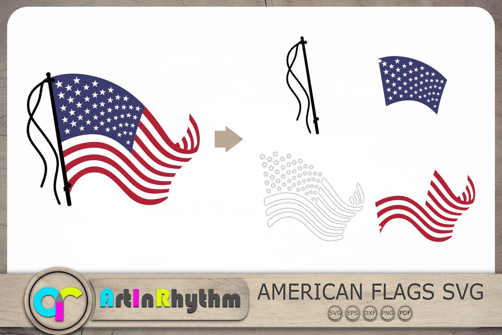 American Flag Svg Bundle American Flags Svg Usa Flags Svg Us Flags