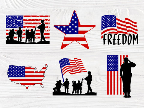 American Flag SVG Bundle, July 4th, Patriotic Svg SVG TonisArtStudio 