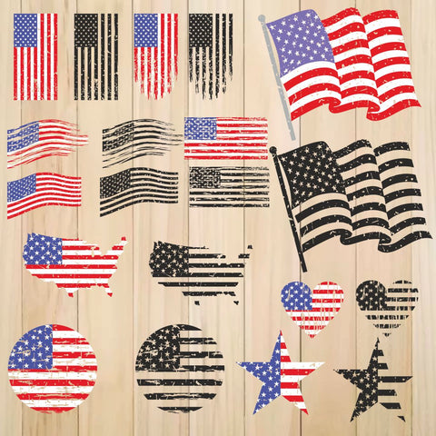 American Flag SVG, Distressed USA flag SVG Yuliya 