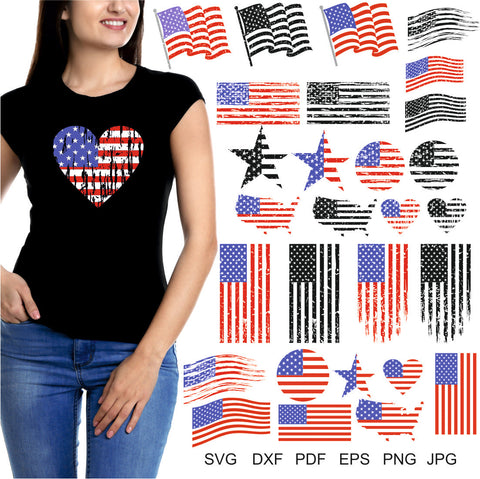 American Flag SVG, Distressed USA flag SVG Yuliya 