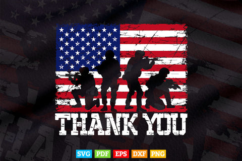 American Flag Thank you Veterans Proud Veteran 4th Of July Svg Png Files SVG DesignDestine 