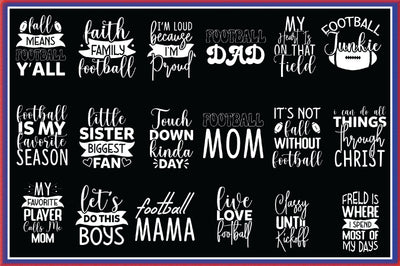 American Football Bundle 20 Designs SVG Creativeart88 