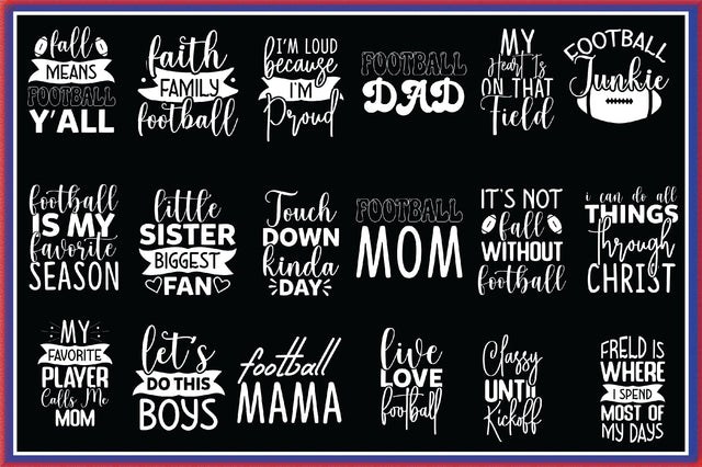 American Football Bundle 20 Designs SVG Creativeart88 