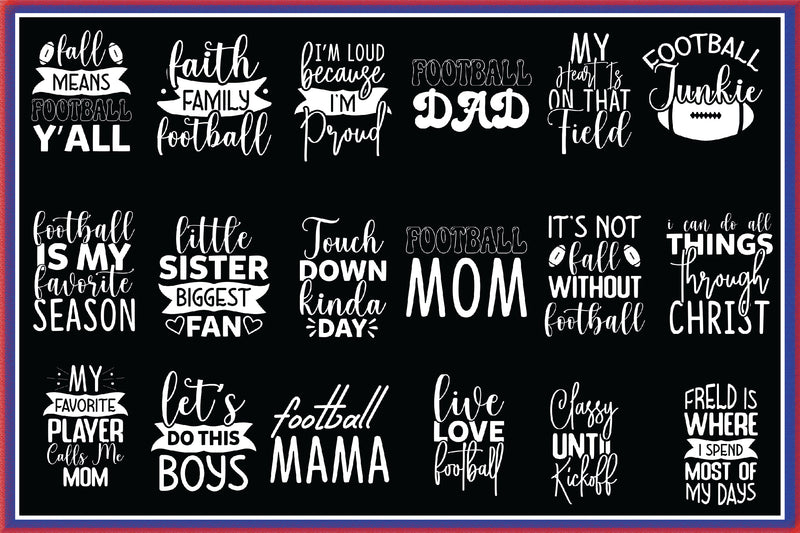 American Football Bundle 20 Designs SVG Creativeart88 