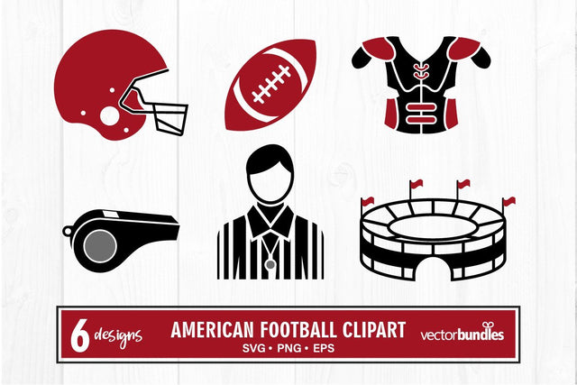 American football clipart bundle svg SVG vectorbundles 