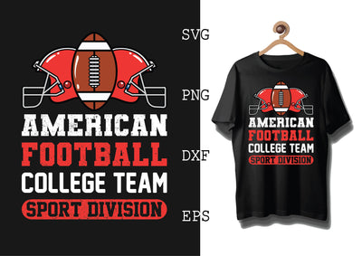American Football College Team Sport Division Svg, Football Season Svg, Football Team Svg, American Football Team Svg SVG DesignTShirt 
