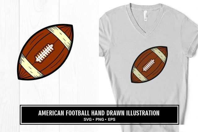 American football hand drawn illustration svg SVG vectorbundles 
