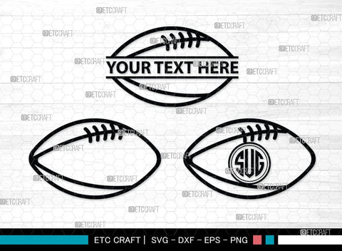 American Football Monogram, American Football Silhouette, American Football SVG Cut Files, Football Silhouette, Heart Shape Ball Svg, Sports Svg, Football Svg, SB00100 SVG ETC Craft 