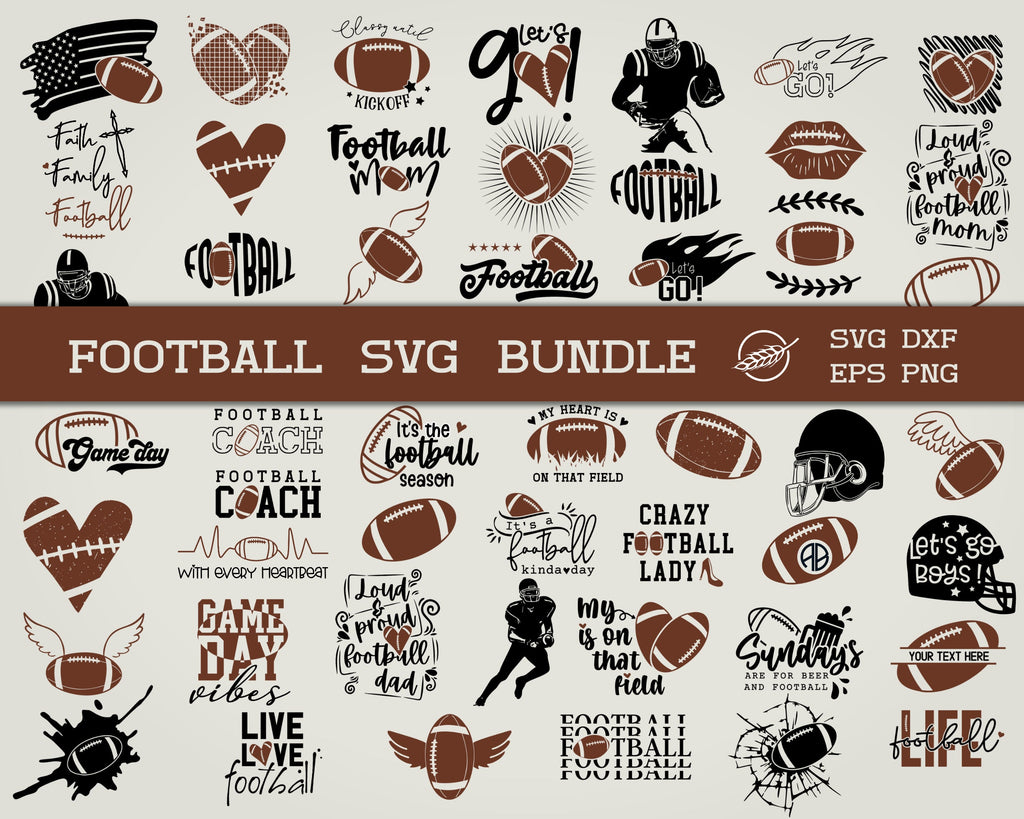 American Football SVG bundle - So Fontsy