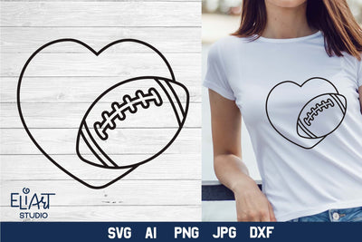 American Football SVG, Love Football PNG, Football Fan SVG Design. SVG Elinorka 