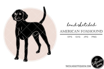American Foxhound Sketch SVG Loveleen Kaur 