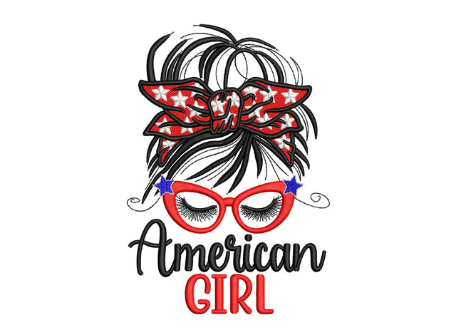 American Girl Embroidery Design, 3 sizes, Instant Download Embroidery/Applique DESIGNS Nino Nadaraia 