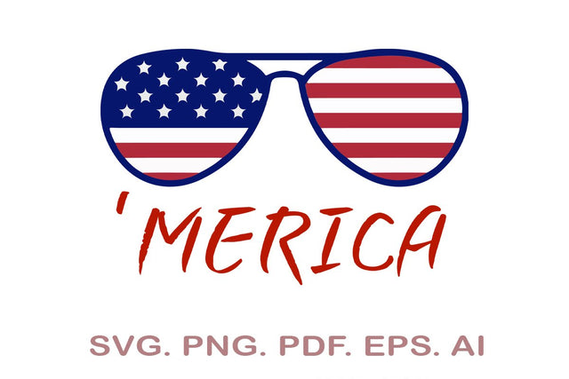 American Glasses SVG, 'Merica SVG, 4th Of July SVG SVG MagicDesignUS 