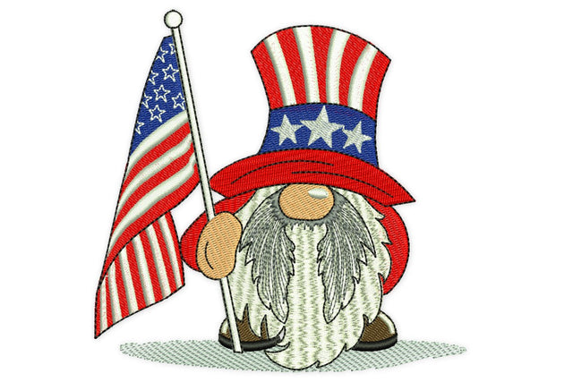 American Gnome Embroidery Designs, 4th July Embroidery Designs Embroidery/Applique DESIGNS NextEmbroidery 