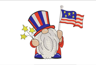 American gnome embroidery designs, 4th of July Gnomes Patriotic ,holiday embroidery designs, 5 sizes, Instant download Embroidery/Applique DESIGNS ArtEMByNatalia 