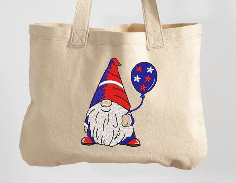 American Gnome with balloon Machine Embroidery Design Embroidery/Applique DESIGNS Canada Embroidery 