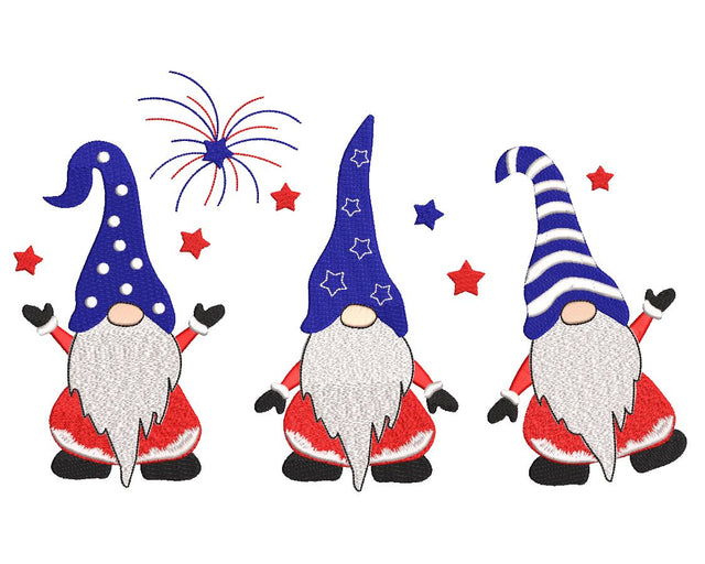 AMERICAN Gnomes Machine Embroidery Design Embroidery/Applique DESIGNS Canada Embroidery 