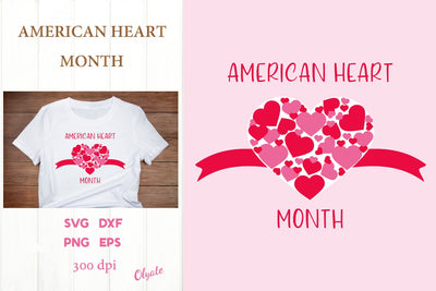 American Heart Month SVG,PNG, DXF, EPS. Heart Warrior. SVG Olga Terlyanskaya 