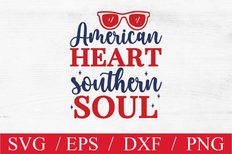 American Heart Southern Soul SVG cut file - So Fontsy