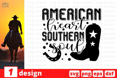 American heart southern soul SVG Cut File SVG SvgOcean 