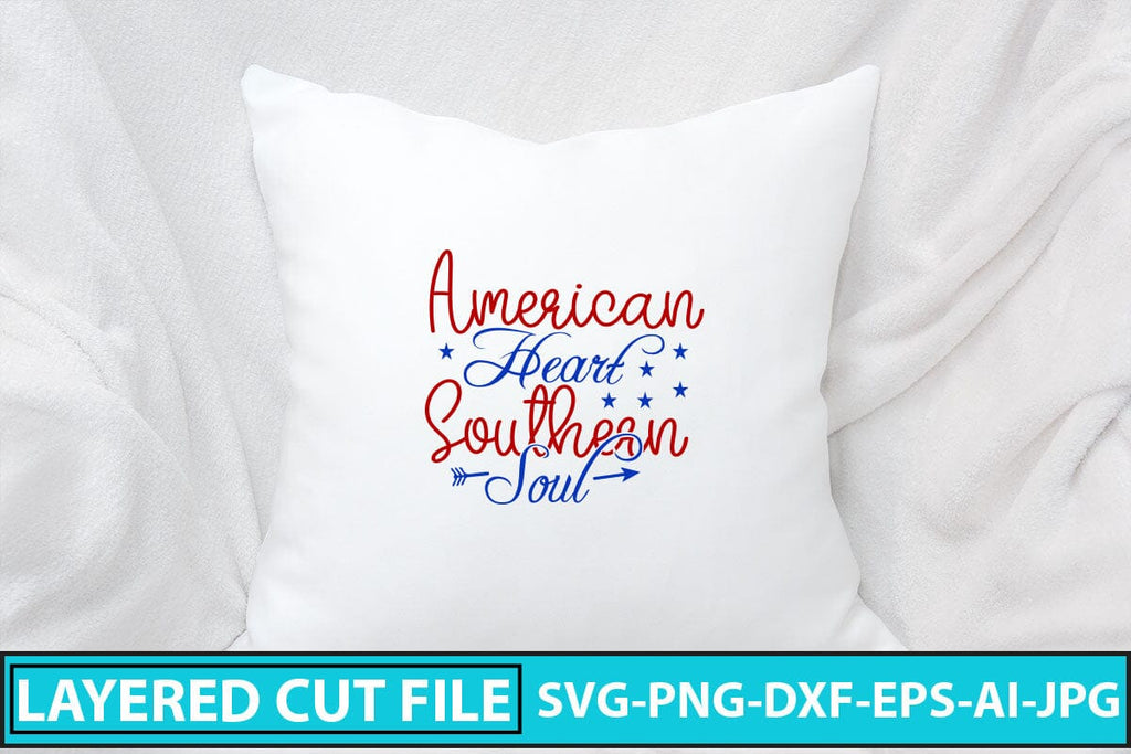 American Heart Southern Soul SVG Cut File - So Fontsy