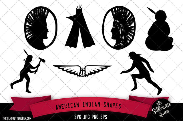 American Indian Shapes SVG -Vector Art Commercial & Personal Use- Cricut,Silhouette,Cameo,Vinyl Cut SVG Loveleen Kaur 