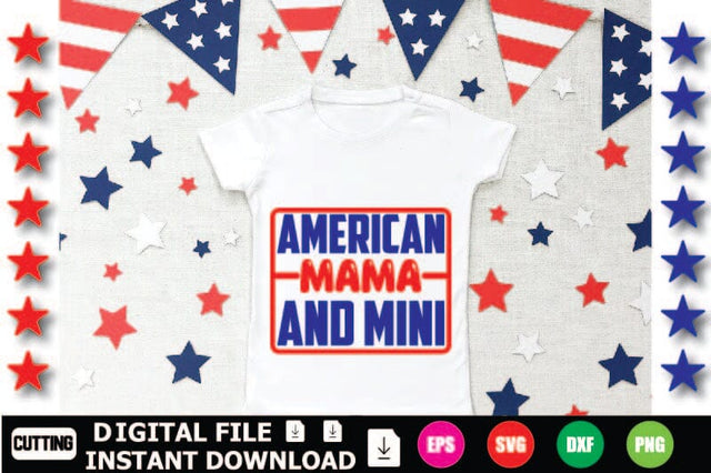 American Mama And Mini SVG Shahin alam 