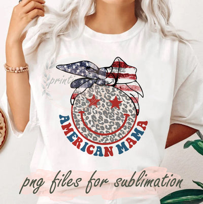 American Mama Design Png, Mama Patriotic Sublimation Png, Smiley Face Leopard Png, Retro Mama 4th of July Png, Mama American Flag Sublimation Design, Instant Download Sublimation PrintingLife 