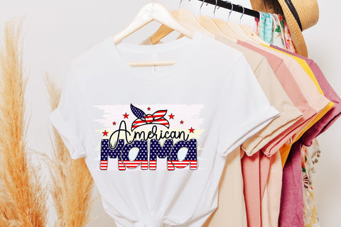 American Mama - Patriotic Sublimation Design Sublimation CraftLabSVG 