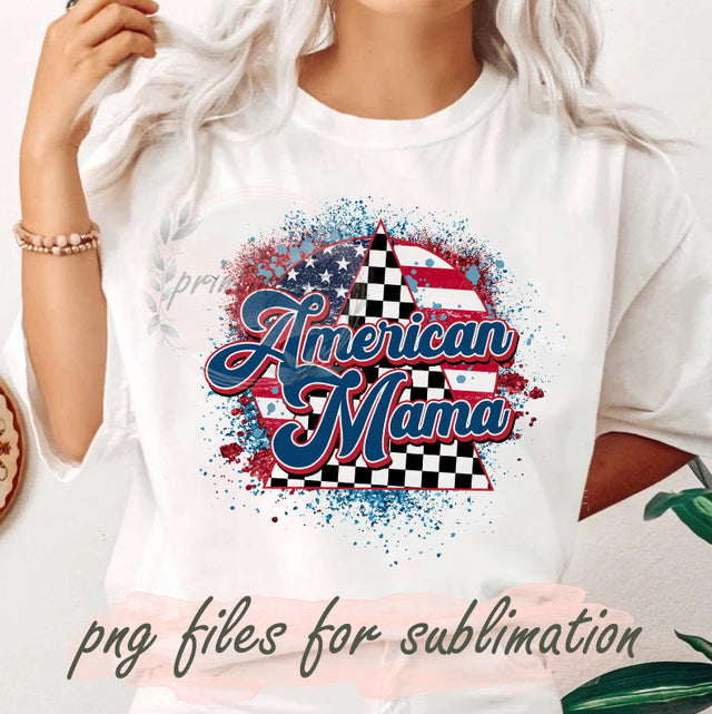 American Mama Sublimation Digital, Patriotic Mama Design Png, 4th of July Png, USA Flag Glitter Design Png, Mama Sublimation Design, Digital Download Sublimation PrintingLife 