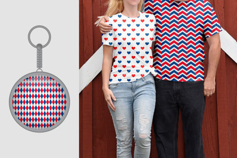 American Patriotic Digital Paper. Independence Day Seamless Pattern Digital Pattern LaBelezoka 