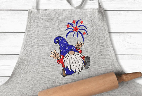 American Patriotic Gnome Machine Embroidery Design Embroidery/Applique DESIGNS Canada Embroidery 