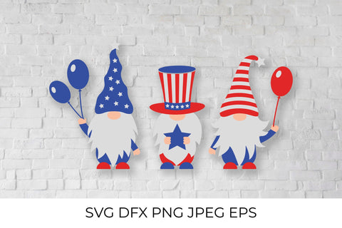 American patriotic gnomes. USA Independence day SVG SVG LaBelezoka 