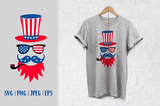 American patriotic hipster SVG. 4th of July SVG SVG LaBelezoka 