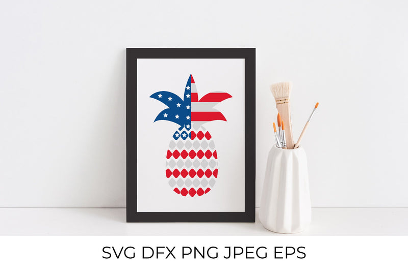 American patriotic pineapple. USA Independence Day SVG SVG LaBelezoka 