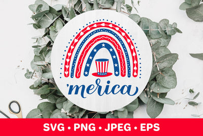 American patriotic rainbow. Fourth of July SVG SVG LaBelezoka 