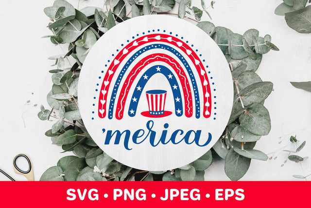 American patriotic rainbow. Fourth of July SVG SVG LaBelezoka 