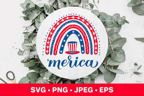 American patriotic rainbow. Fourth of July SVG SVG LaBelezoka 