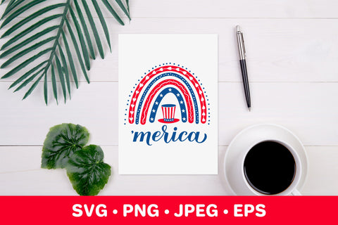 American patriotic rainbow. Fourth of July SVG SVG LaBelezoka 