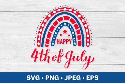 American patriotic rainbow. Happy 4th of July SVG SVG LaBelezoka 