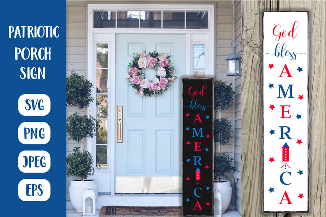 American Patriotic Welcome Porch Sign. 4th of July Sign SVG SVG LaBelezoka 