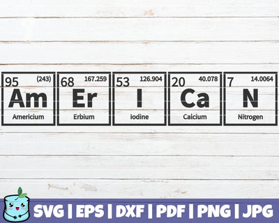 American Periodic Table SVG MintyMarshmallows 