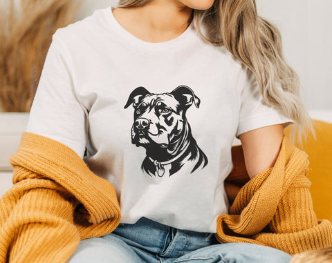 American Pit Bull SVG, American Pit Bull Clipart, American Pit Bull Cut File For Cricut, Silhouette SVG HappyDesignStudio 