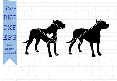 American Pitbull Svg, Pitbull Heart Svg, Pitbull Dog Svg SVG Artstoredigital 