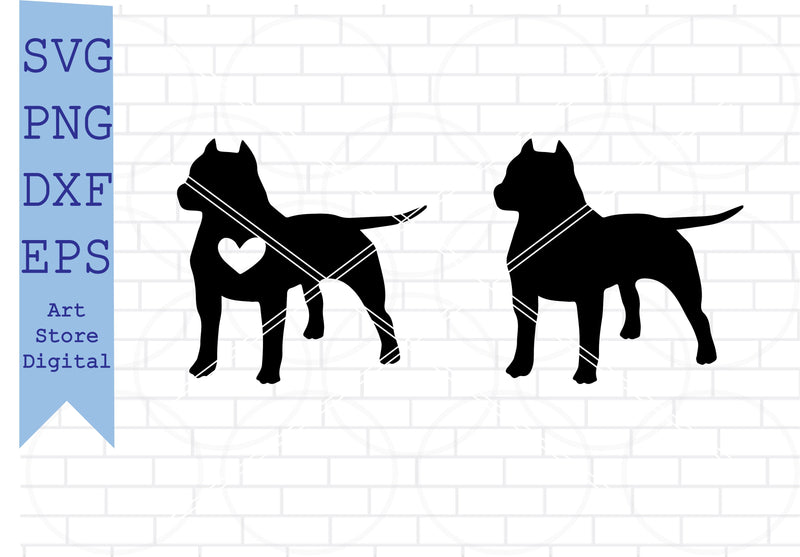 American Pitbull Svg, Pitbull Heart Svg, Pitbull Svg, Dog Svg - So Fontsy