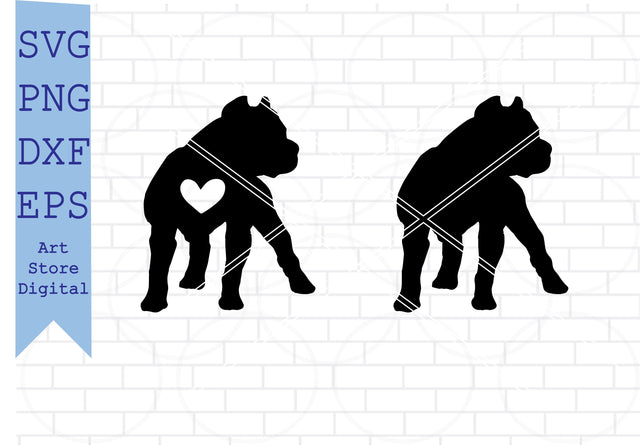 American Pitbull Svg, Pitbull Heart Svg, Pitbull Svg SVG Artstoredigital 