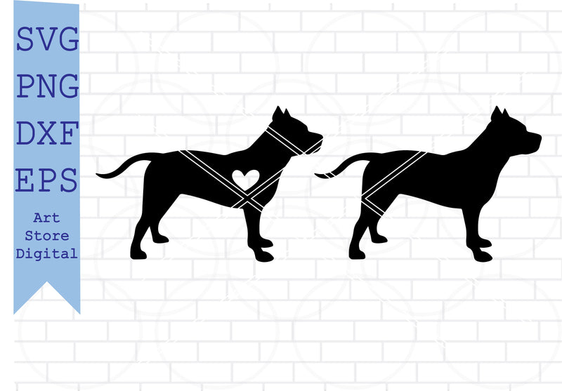 American Pitbull Svg, Pitbull Heart Svg, Pitbull Vector Files SVG Artstoredigital 
