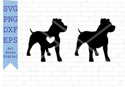American Pitbull Svg, Pitbull Heart Svg SVG Artstoredigital 